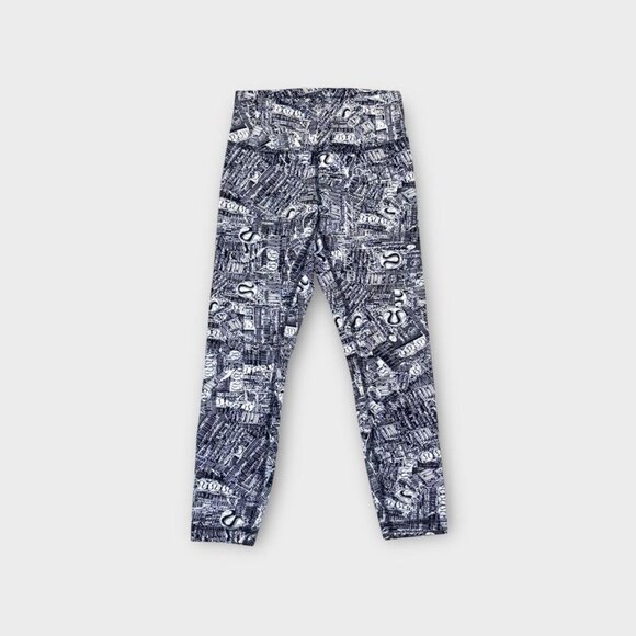 Lululemon Wunder Train HR Tight 8 Tear It Up Alpine White Black 25" EUC Everlux - Picture 3 of 8